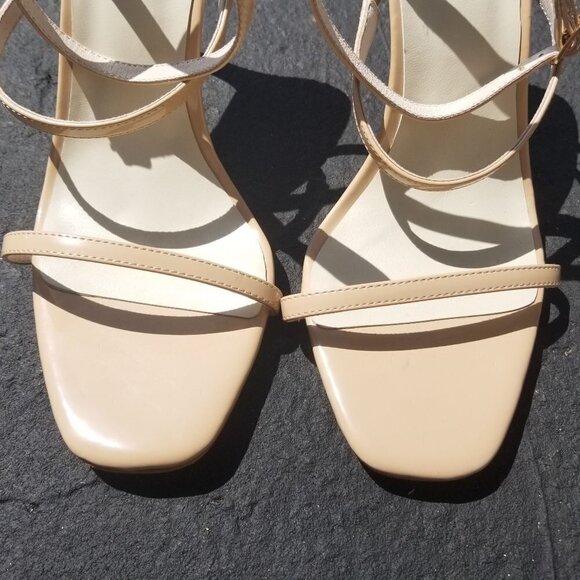 Raye Classic Nude Tan Strappy Sandal Heels Size 10 - Picture 6 of 13